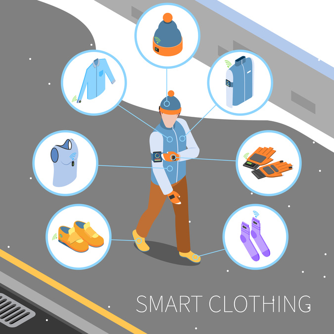 Grafische Darstellung von Smart Clothing