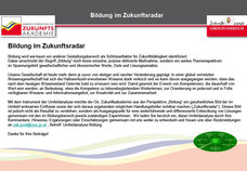 Deckblatt Bildung im Zukunftsradar