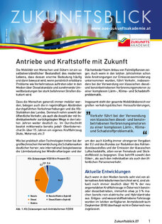 Deckblatt Zukunftsblick 0.7 Antriebe und Kraftstoffe mit Zukunft