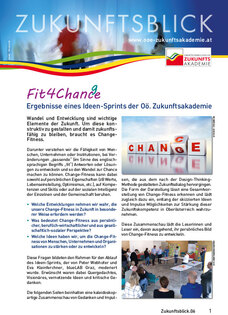Deckblatt Zukunftsblick.06 Fit4Chance - Ergebnisse eines Ideensprints