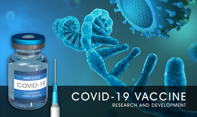 COVID-19 mRNA-Impfstoff und RNA-Strang