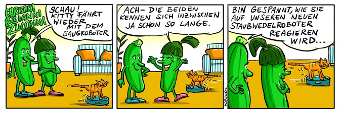 Comic-Strip mit Christini und Gianni Zucchini